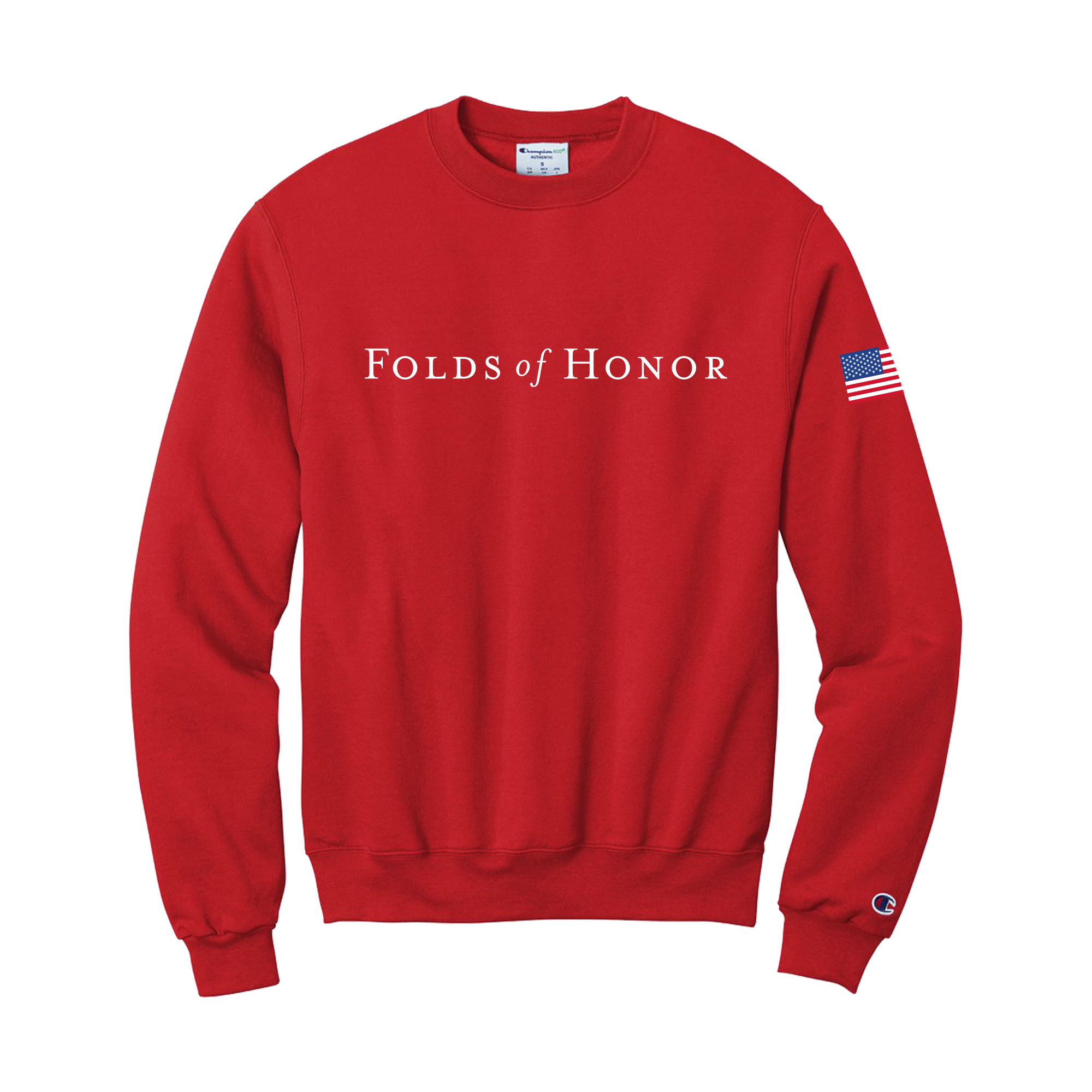 Capital Crew Neck Red Folds of Honor