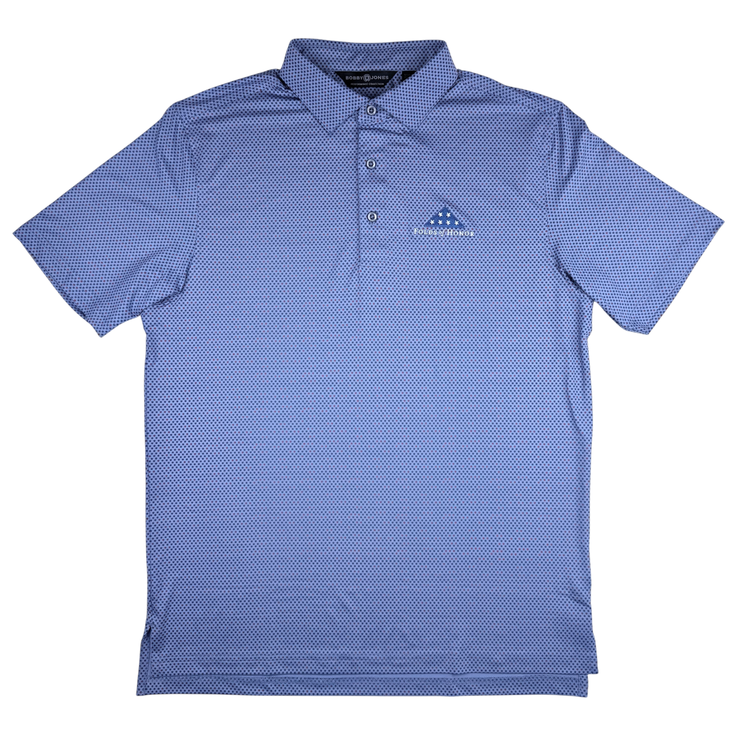 Bobby Jones Patriot Star Spangled Print Polo Large / Summer Navy