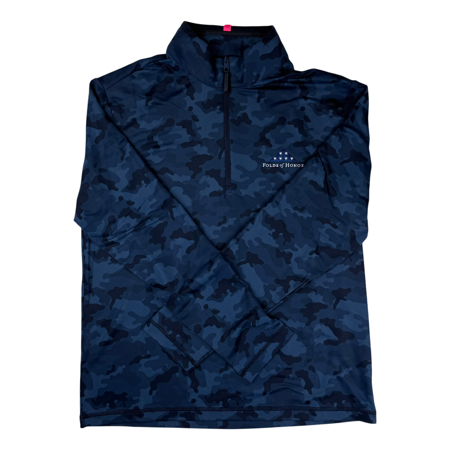 G/FORE Brushed Back Tech Terry Qtr Zip Pullover - Navy Camo