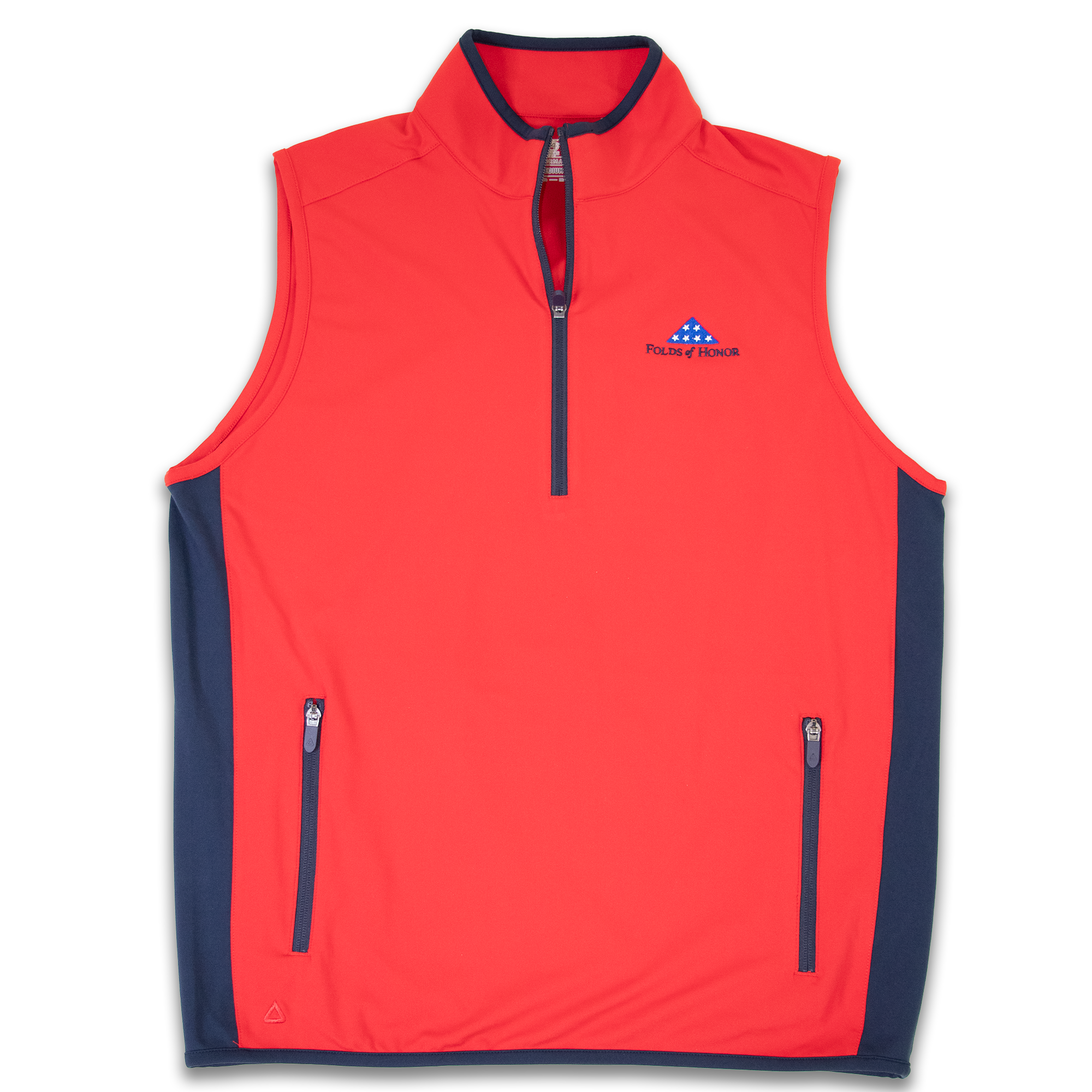 Ahead AARON Performance Colorblock 1/2 Zip Vest - Flag Red – Folds