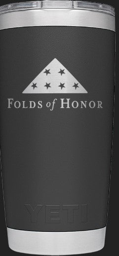 Yeti Folds of Honor Veteran's purchases Day 2022 Tumbler 20oz in navy.