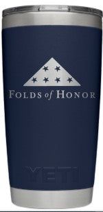 YETI Rambler 20 OZ Tumbler Veterans Day Folds Of Honor WHITE Rare FOH New