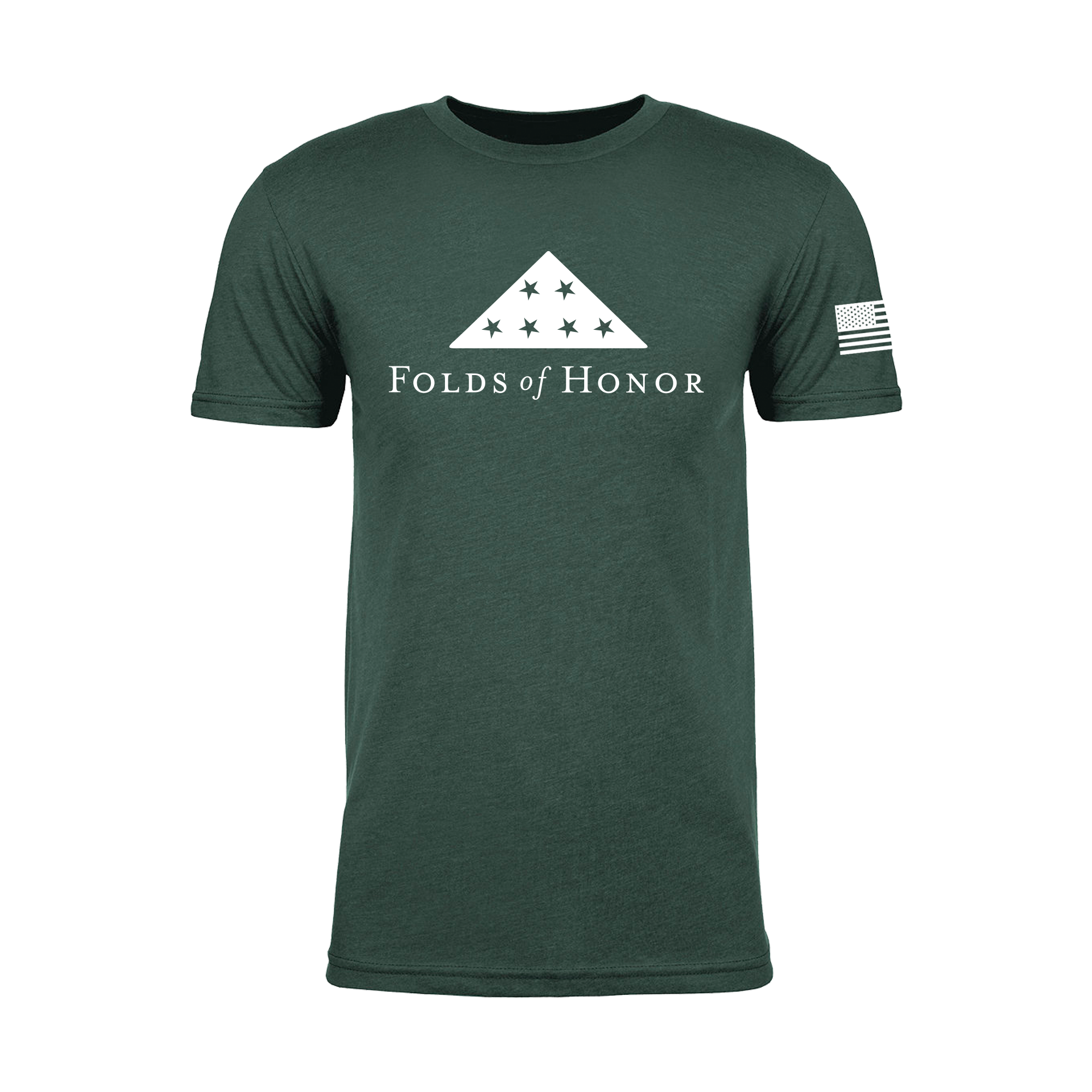 Logo T-Shirt - Forest Green and White – Folds of Honor