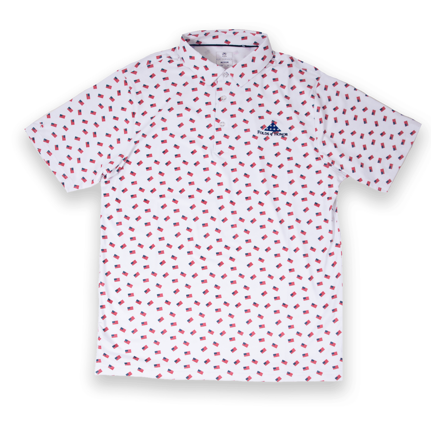 Ahead ADAMS Recycled Flag Polo - White