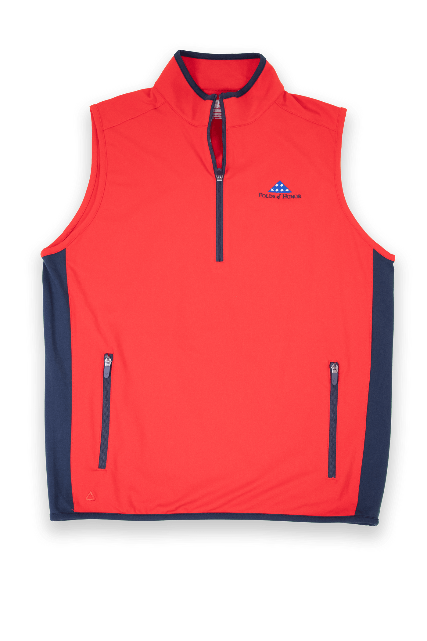 Ahead AARON Performance Colorblock 1/2 Zip  Vest - Flag Red