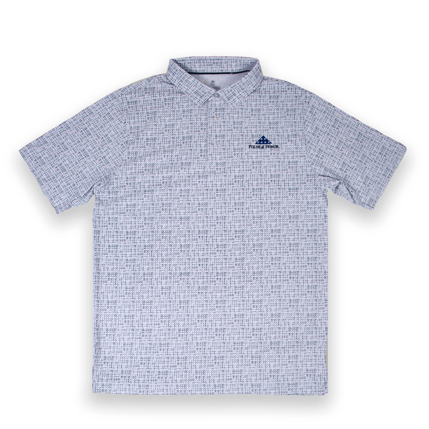 Ahead GRANT Recycled Mini Print Polo - White