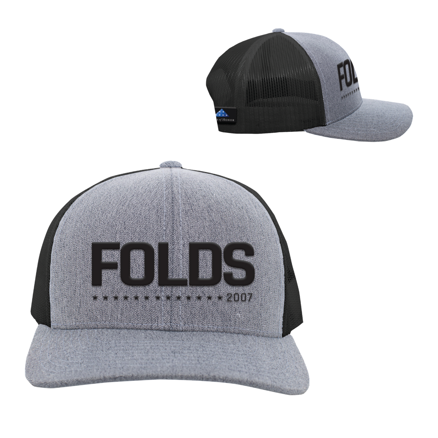 Folds Line Embroidered Trucker Hat
