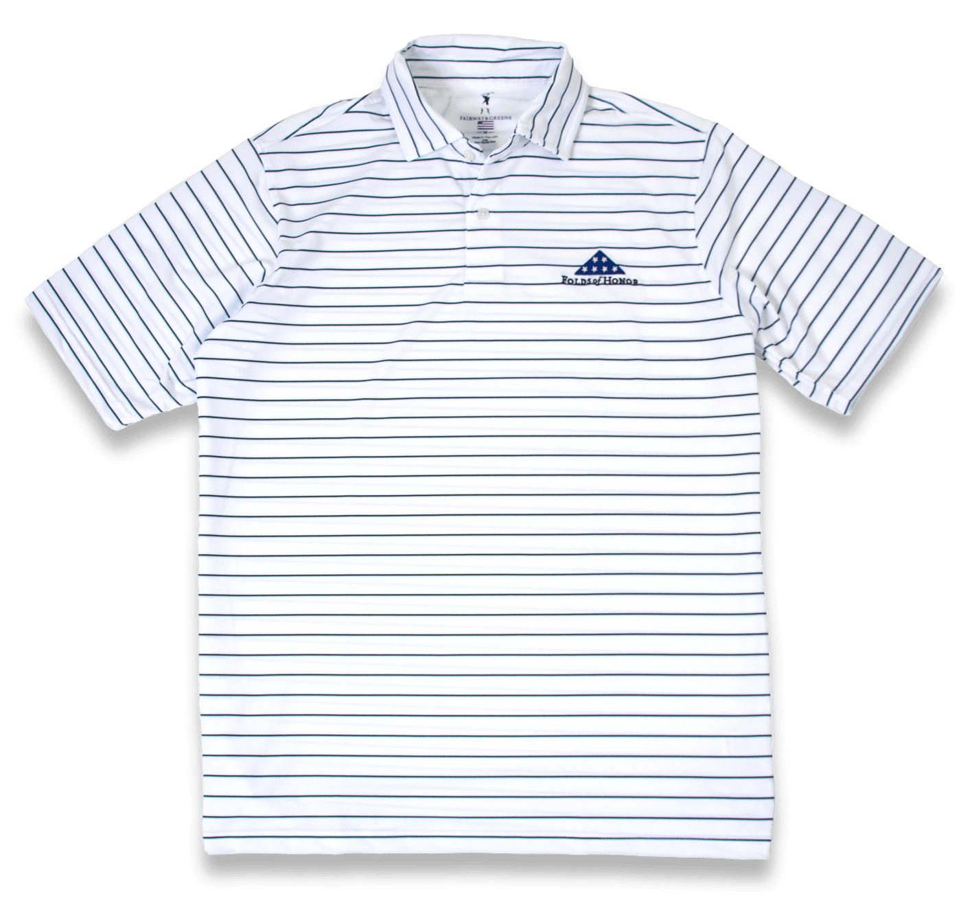 Fairway & Greene Faxon Stripe Polo  - White