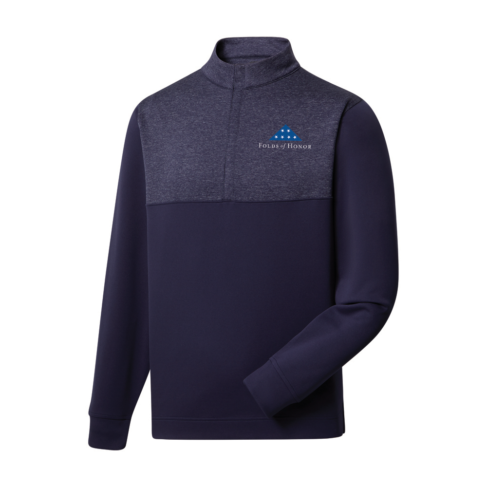 FootJoy Heather Yoke 1/2 Zip Pullover - Navy