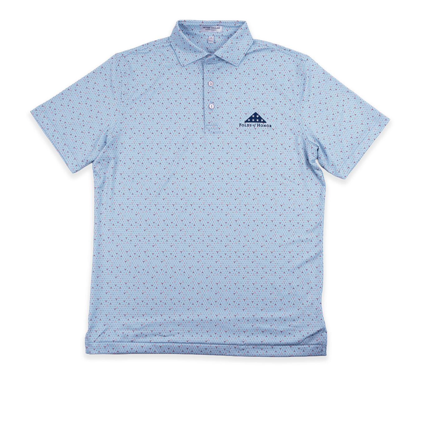Peter Millar Costanzo Geo Performance Jersey Polo - Seaport Blue