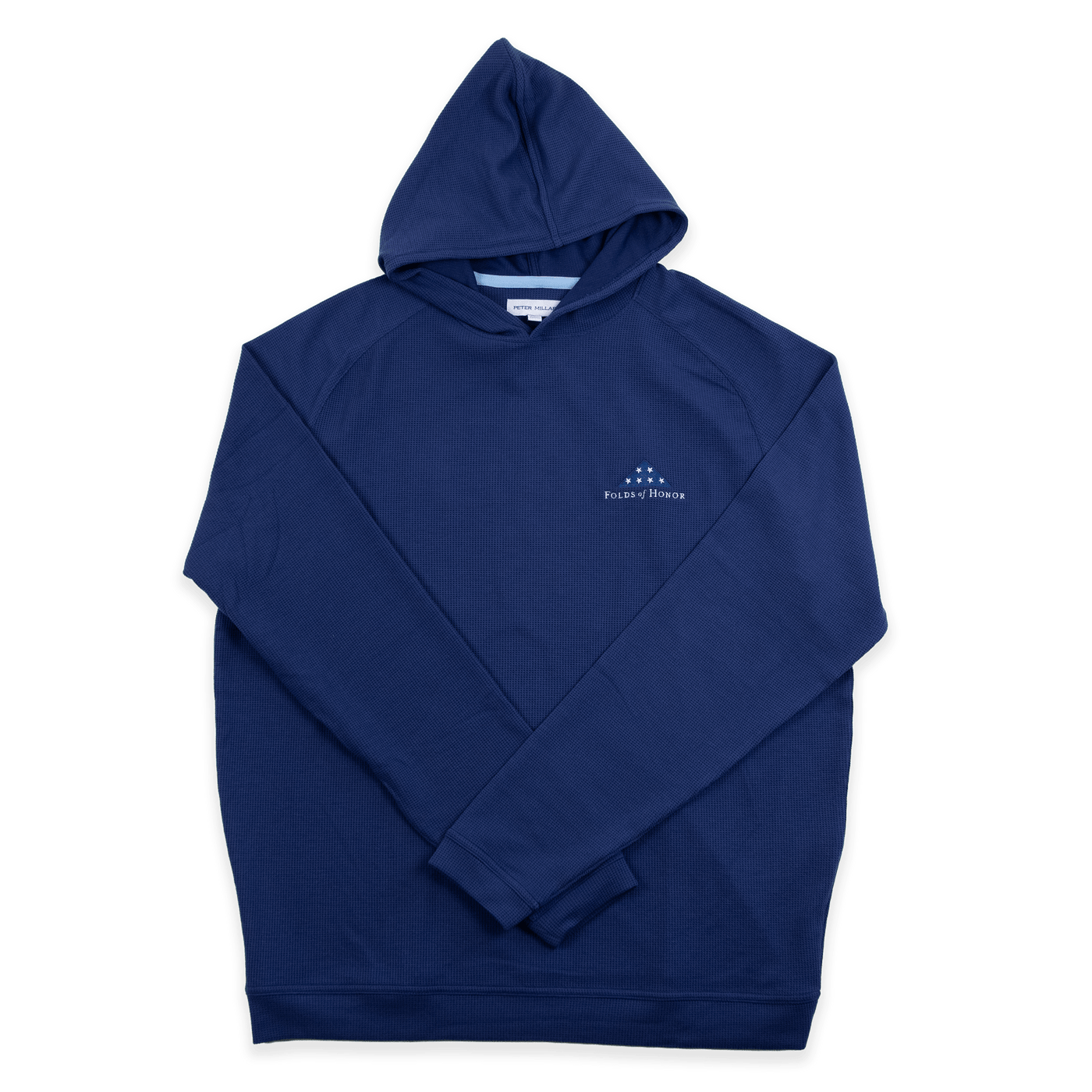 Peter Millar Pine Waffle Performance Hoodie - Sport Navy