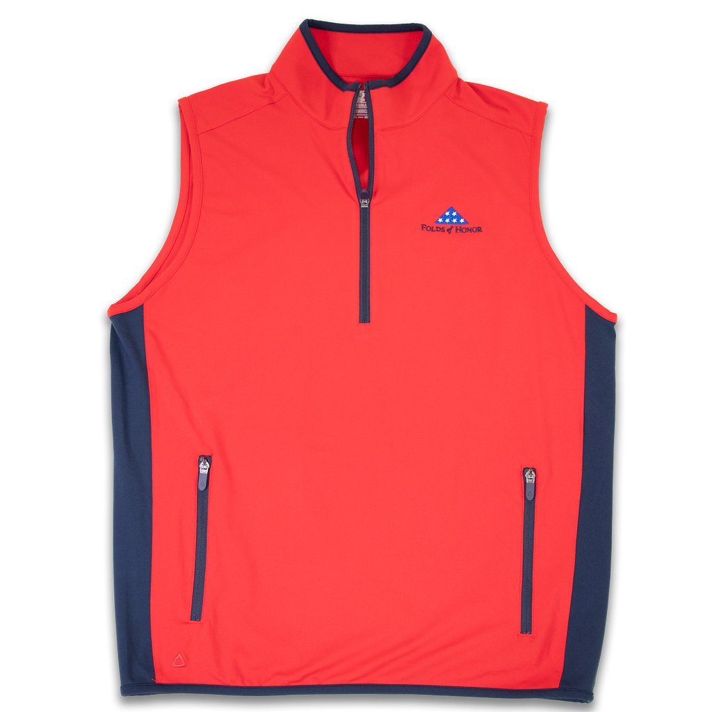 Ahead AARON Performance Colorblock 1/2 Zip Vest - Flag Red – Folds