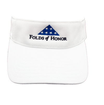 Folds of Honor White Visor Hat