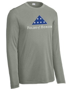 Logo Long Sleeve Performance T-shirt - Heather Grey