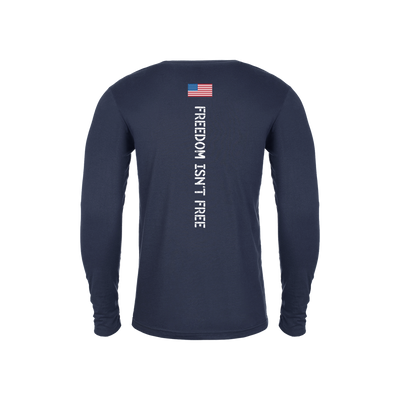 Freedom Isn't Free - Long Sleeve Technical Shirt - Navy